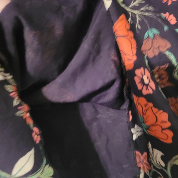 Free People Floral Black Long Sleeve Women's Top Size Large - Picture 8 of 10